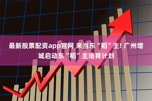 最新股票配资app官网 来当东“稻”主! 广州增城启动东“稻”主培育计划